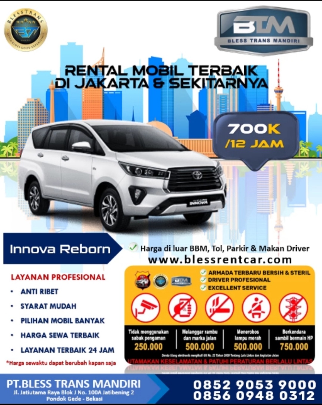 Rental Mobil Jakarta Murah Terjangkau Bless Rent Car